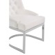 Belgravia Chrome And Ivory Velvet Dining Chair