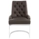 Belgravia Chrome And Black Leather Dining Chair