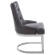 Belgravia Chrome And Black Leather Dining Chair