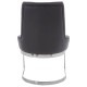 Belgravia Chrome And Black Leather Dining Chair