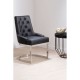 Belgravia Chrome And Black Leather Dining Chair