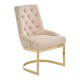 Belgravia Chrome And Natural Linen Dining Chair