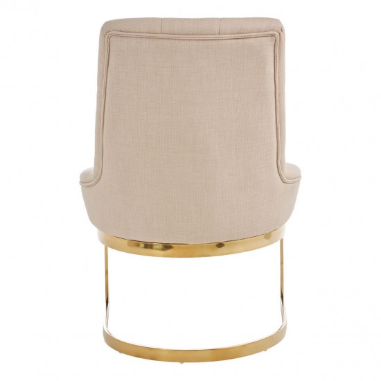 Belgravia Chrome And Natural Linen Dining Chair
