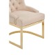 Belgravia Chrome And Natural Linen Dining Chair