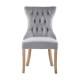 Edgbaston Grey Velvet Buttoned Dining Chair