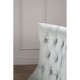 Edgbaston Grey Velvet Buttoned Dining Chair