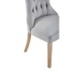 Edgbaston Grey Velvet Buttoned Dining Chair