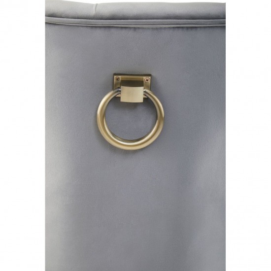 Edgbaston Grey Velvet Buttoned Dining Chair