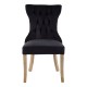 Edgbaston Black Velvet Buttoned Dining Chair