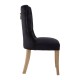 Edgbaston Black Velvet Buttoned Dining Chair