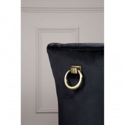 Edgbaston Black Velvet Buttoned Dining Chair
