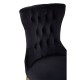 Edgbaston Black Velvet Buttoned Dining Chair