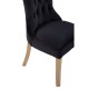 Edgbaston Black Velvet Buttoned Dining Chair
