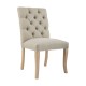 Edgbaston Beige Linen Buttoned Dining Chair