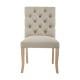 Edgbaston Beige Linen Buttoned Dining Chair
