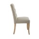 Edgbaston Beige Linen Buttoned Dining Chair