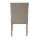 Edgbaston Beige Linen Buttoned Dining Chair