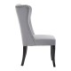 Edgbaston High Wingback Grey Velvet Dining Chair