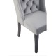 Edgbaston High Wingback Grey Velvet Dining Chair