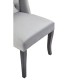 Edgbaston High Wingback Grey Velvet Dining Chair