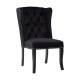 Edgbaston High Wingback Black Velvet Dining Chair