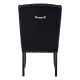 Edgbaston High Wingback Black Velvet Dining Chair