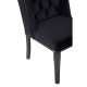 Edgbaston High Wingback Black Velvet Dining Chair