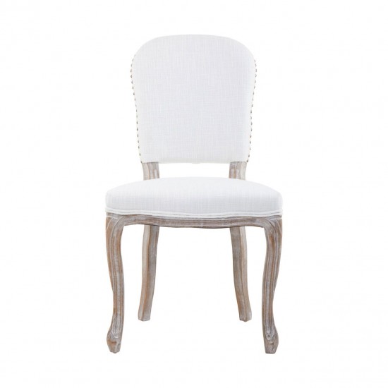 Edgbaston Ivory Linen Antique Legs Dining Chair