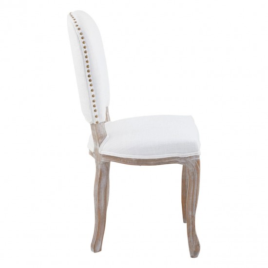 Edgbaston Ivory Linen Antique Legs Dining Chair