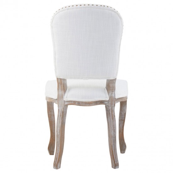 Edgbaston Ivory Linen Antique Legs Dining Chair