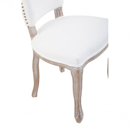 Edgbaston Ivory Linen Antique Legs Dining Chair