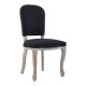Edgbaston Black Linen Antique Legs Dining Chair
