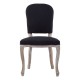 Edgbaston Black Linen Antique Legs Dining Chair