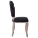 Edgbaston Black Linen Antique Legs Dining Chair