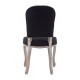 Edgbaston Black Linen Antique Legs Dining Chair