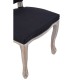 Edgbaston Black Linen Antique Legs Dining Chair