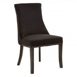 Edgbaston Black Velvet Dining Chair