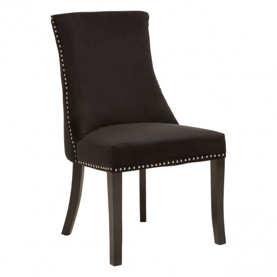 Edgbaston Black Velvet Dining Chair