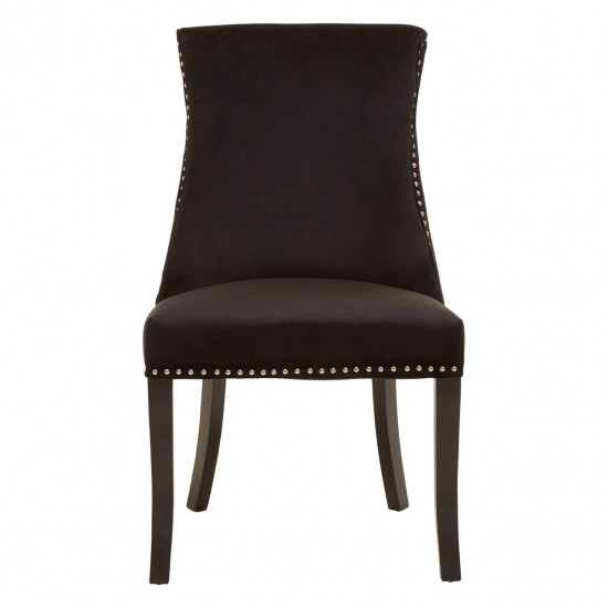 Edgbaston Black Velvet Dining Chair