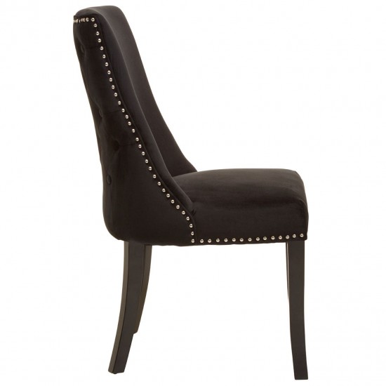 Edgbaston Black Velvet Dining Chair