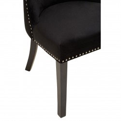 Edgbaston Black Velvet Dining Chair