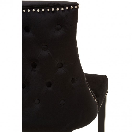 Edgbaston Black Velvet Dining Chair