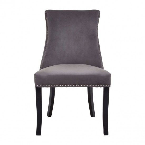 Edgbaston Grey Velvet Dining Chair