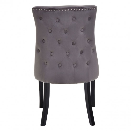 Edgbaston Grey Velvet Dining Chair