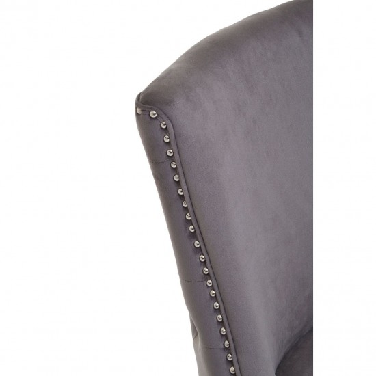Edgbaston Grey Velvet Dining Chair