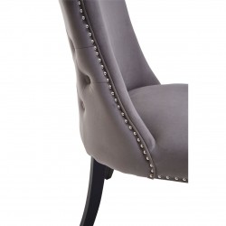Edgbaston Grey Velvet Dining Chair