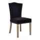Edgbaston Washed Wood And Black Velvet Dining Chair