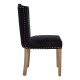Edgbaston Washed Wood And Black Velvet Dining Chair
