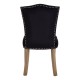 Edgbaston Washed Wood And Black Velvet Dining Chair