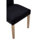 Edgbaston Washed Wood And Black Velvet Dining Chair